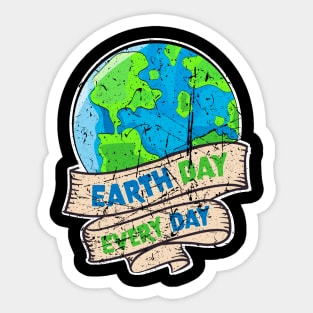 Earth Day Everyday Climate Vote Typographie Illustration Gift Sticker